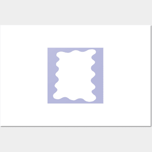 Abstract Squiggle Frame in pastel purple Posters and Art